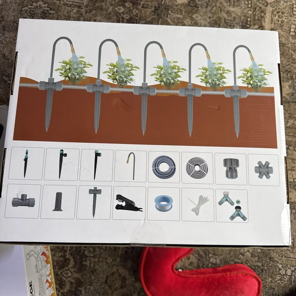 TRJZWA Automatic Drip Irrigation Kit Dual Zone Digital Water Timer